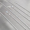 Sterling Silver Basic Necklace, Rope Design, Polished, Silver Finish, 04.420.0036.18