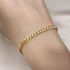 Oro Laminado Basic Bracelet, Gold Filled Style Miami Cuban Design, Polished, Golden Finish, 04.213.0169.07
