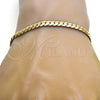 Gold Tone Basic Bracelet, Polished, Golden Finish, 04.242.0022.08GT