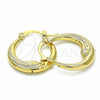 Oro Laminado Small Hoop, Gold Filled Style Hollow Design, Polished, Golden Finish, 02.09.0175.20