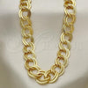 Oro Laminado Basic Necklace, Gold Filled Style Chunky Design, Polished, Golden Finish, 04.331.0004.36