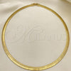 Oro Laminado Basic Necklace, Gold Filled Style Herringbone Design, Polished, Golden Finish, 04.63.1166.18