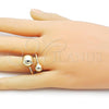 Oro Laminado Elegant Ring, Gold Filled Style Ball Design, Polished, Golden Finish, 01.163.0005