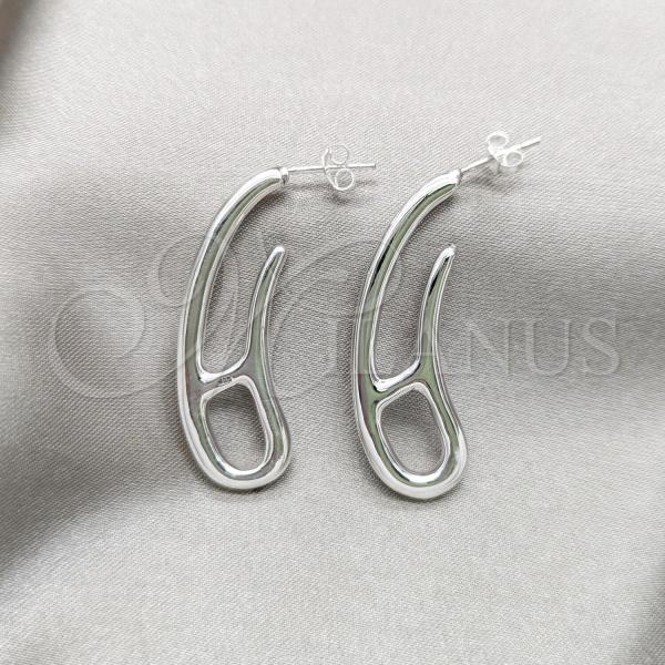 Sterling Silver Stud Earring, Polished, Silver Finish, 02.395.0055
