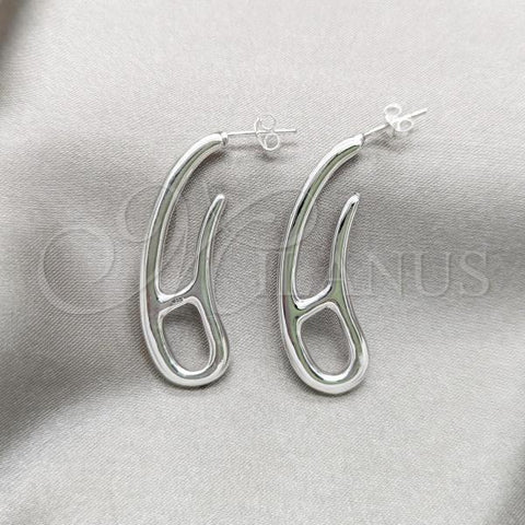 Sterling Silver Stud Earring, Polished, Silver Finish, 02.395.0055