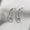 Sterling Silver Stud Earring, Polished, Silver Finish, 02.395.0055