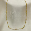 Oro Laminado Basic Necklace, Gold Filled Style Ball Design, Polished, Golden Finish, 04.02.0011.18