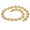 Oro Laminado Fancy Anklet, Gold Filled Style Polished, Golden Finish, 03.210.0026.10