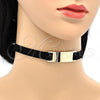 Oro Laminado Fancy Necklace, Gold Filled Style Choker Design, Polished, Golden Finish, 04.215.0001.13
