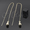 Oro Laminado Threader Earring, Gold Filled Style Golden Finish, 5.115.007