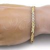 Gold Tone Basic Bracelet, Mariner Design, Polished, Golden Finish, 04.242.0031.08GT