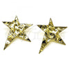 Oro Laminado Stud Earring, Gold Filled Style Star Design, Polished, Golden Finish, 02.213.0406