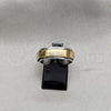 Stainless Steel Mens Ring, Dolphin and Heart Design, Polished, Golden Finish, 01.63.0621.07