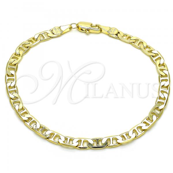 Oro Laminado Basic Bracelet, Gold Filled Style Mariner Design, Polished, Golden Finish, 5.222.025.07