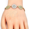 Oro Laminado Fancy Bracelet, Gold Filled Style San Benito Design, Polished, Golden Finish, 03.63.2052.08