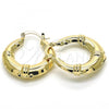 Oro Laminado Medium Hoop, Gold Filled Style Hollow Design, Polished, Golden Finish, 02.163.0067.30