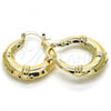 Oro Laminado Medium Hoop, Gold Filled Style Chunky Design, Polished, Golden Finish, 02.163.0067.30