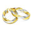 Oro Laminado Medium Hoop, Gold Filled Style Matte Finish, Two Tone, 02.170.0103.30