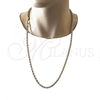 Oro Laminado Basic Necklace, Gold Filled Style Rope Design, Polished, Golden Finish, 04.213.0103.30