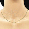 Oro Laminado Basic Necklace, Gold Filled Style Rolo Design, Polished, Golden Finish, 04.213.0248.20