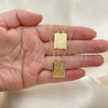 Oro Laminado Fancy Necklace, Gold Filled Style Holy Spirit Design, Polished, Golden Finish, 04.02.0019