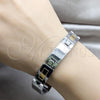 Stainless Steel Solid Bracelet, Polished, Two Tone, 03.63.22961.08
