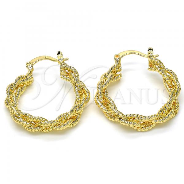 Oro Laminado Medium Hoop, Gold Filled Style Polished, Golden Finish, 02.170.0241.30