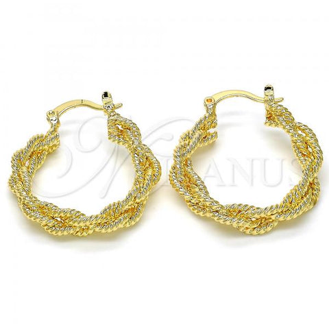 Oro Laminado Medium Hoop, Gold Filled Style Polished, Golden Finish, 02.170.0241.30