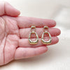 Oro Laminado Stud Earring, Gold Filled Style Polished, Golden Finish, 02.170.0562