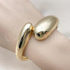 Oro Laminado Individual Bangle, Gold Filled Style Teardrop Design, Polished, Golden Finish, 07.307.0038.05