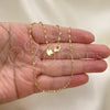Oro Laminado Basic Necklace, Gold Filled Style Singapore Design, Polished, Golden Finish, 5.223.029.18