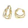 Oro Laminado Medium Hoop, Gold Filled Style Matte Finish, Golden Finish, 02.96.0044