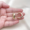 Oro Laminado Stud Earring, Gold Filled Style Polished, Golden Finish, 02.213.0705.22