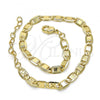Oro Laminado Basic Bracelet, Gold Filled Style Diamond Cutting Finish, Golden Finish, 04.213.0116.08