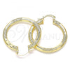 Oro Laminado Medium Hoop, Gold Filled Style Matte Finish, Golden Finish, 02.170.0364.30