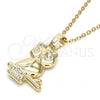 Oro Laminado Fancy Pendant, Gold Filled Style Owl Design, Polished, Golden Finish, 05.178.0002