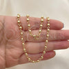 Oro Laminado Basic Necklace, Gold Filled Style Ball Design, Polished, Golden Finish, 04.213.0219.18