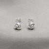 Sterling Silver Stud Earring, Love Knot Design, Polished, Silver Finish, 02.409.0030