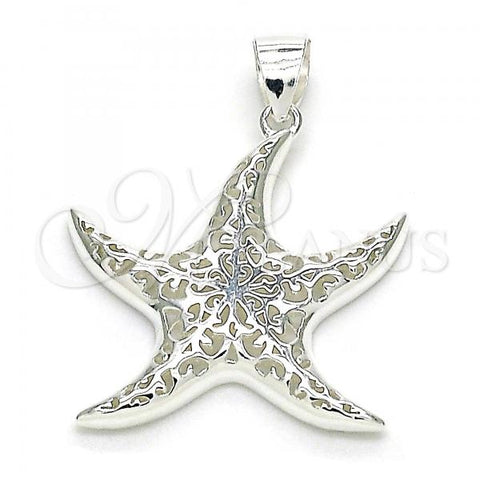 Sterling Silver Fancy Pendant, Polished,, 05.398.0054