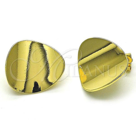 Oro Laminado Stud Earring, Gold Filled Style Polished, Golden Finish, 02.385.0022