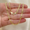 Oro Laminado Basic Necklace, Gold Filled Style Bismark Design, Polished, Golden Finish, 04.213.0263.20