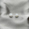 Sterling Silver Stud Earring, with Ivory Pearl, Polished, Silver Finish, 02.399.0057