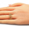 Oro Laminado Elegant Ring, Gold Filled Style Polished, Golden Finish, 01.341.0014 (One size fits all)