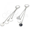 Sterling Silver Long Earring, Polished, Rhodium Finish, 02.186.0158.1