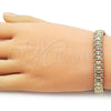 Oro Laminado Solid Bracelet, Gold Filled Style Matte Finish, Golden Finish, 03.213.0381.07