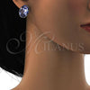 Rhodium Plated Stud Earring, with Provence Lavander Swarovski Crystals, Polished, Rhodium Finish, 02.239.0015.5