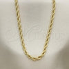 Oro Laminado Basic Necklace, Gold Filled Style Rope Design, Polished, Golden Finish, 04.213.0102.30