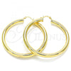 Oro Laminado Large Hoop, Gold Filled Style Hollow Design, Polished, Golden Finish, 02.170.0314.60