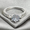 Sterling Silver Wedding Ring, with White Cubic Zirconia, Polished, Silver Finish, 01.398.0013.06