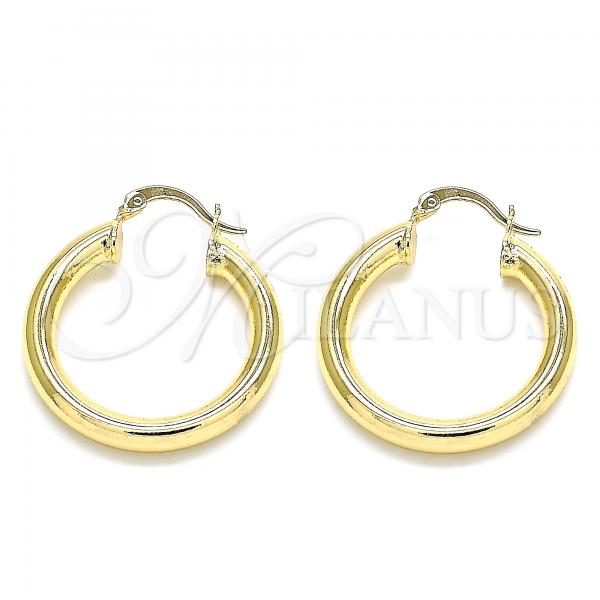 Gold Filled Hoop Earrings — Medium Hoop Polished 02. — main product view — SKU 133206 | Oro Laminado aretes de aro — Medium Hoop pulido 02. — SKU 133206